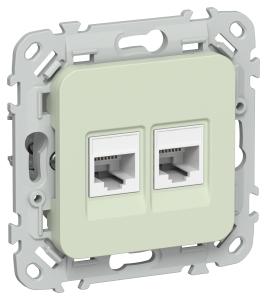 Розетка RJ45+RJ45 кат.6 UTP С/У Панг FLITE