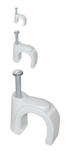 Скоба крепежная круглая  6мм пластиковая (100шт) ИЭК