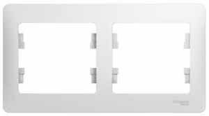 Рамка 2-я горизонтальная Белый Glossa
