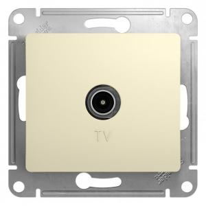 Розетка TV антенна С/У проходная Бежевый Glossa