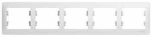 Рамка 5-я горизонтальная Белый Glossa