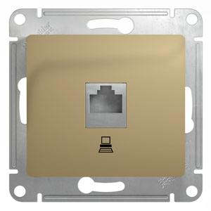 Розетка RJ45 кат.5Е С/У Титан Glossa