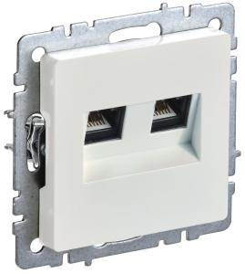 Розетка RJ11+RJ45 кат.5Е С/У Жемчуг Brite