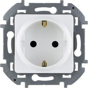 Розетка 2К+З со шторками - немецкий стандарт - 16 А - 250 В Белый Legrand INSPIRIA