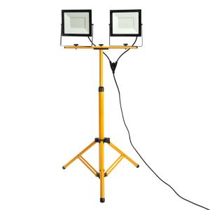 Прожектор светодиодный на штативе 2*100W 6400К черный IP65 LL-505 Feron