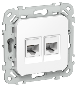 Розетка RJ45+RJ11 кат.6 UTP С/У Белый FLITE