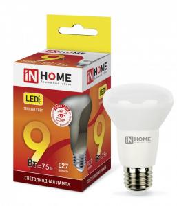 Лампа светодиодная LED-R63-VC 9Вт 230В Е27 3000К 810Лм IN HOME