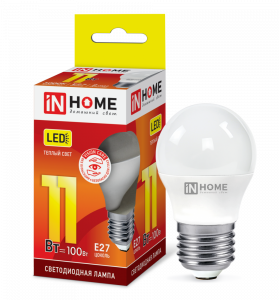 Лампа светодиодная LED-ШАР-VC 11Вт 230В Е27 3000К 1050Лм IN HOME