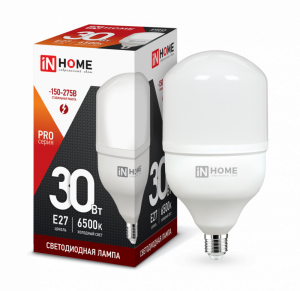 Лампа светодиодная LED-HP-PRO 30Вт 230В Е27 6500К 2850Лм IN HOME