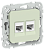 Розетка RJ45+RJ45 кат.6 UTP С/У Панг FLITE