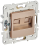 Розетка RJ45+RJ45 кат.5Е С/У Песочный Skandy