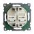 Розетка RJ45+RJ45 С/У Графит Катрин