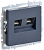 Розетка RJ45+RJ45 кат.5Е С/У Маренго Brite