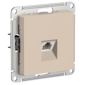 Розетка RJ45 кат.5Е С/У Песочный AtlasDesign