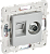 Розетка TV антенна + RJ45 кат.6 С/У Серебряный Skandy
