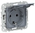 Розетка 1-м 16А С/У З/К со шторками с крышкой IP44 Маренго FLITE