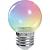 Лампа светодиодная 1W Е27 G45  RGB LB-37 прозрачный плавная сменая цвета Feron