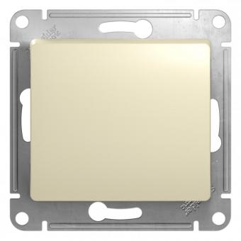 Переключатель 1-кл 10А C/У перекрестный Бежевый Glossa