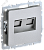 Розетка RJ11+RJ45 кат.5Е С/У Алюминий Brite