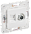 Розетка TV антенна + RJ45 кат.6 С/У Арктический белый Skandy
