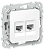 Розетка RJ45+RJ11 кат.6 UTP С/У Белый FLITE