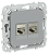 Розетка RJ45+RJ11 кат.5Е STP С/У Серый FLITE