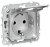 Розетка 1-м 16А С/У З/К со шторками с крышкой IP44 Алюминий FLITE