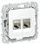 Розетка RJ45+RJ45 кат.5Е STP С/У Белый FLITE